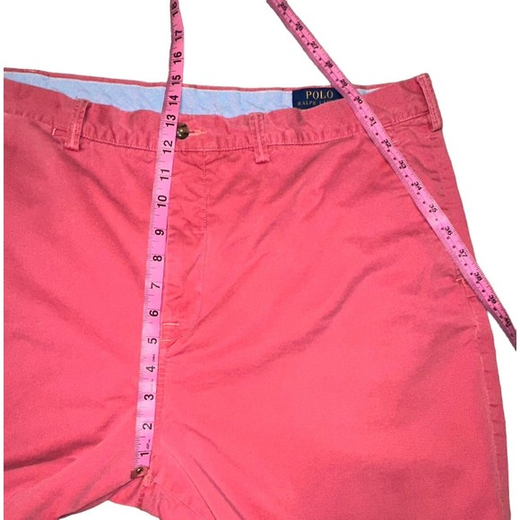 POLO RALPH LAUREN Size 40 Chino Shorts Stretch Classic Fit Cotton Twill Salmon - Picture 9 of 14